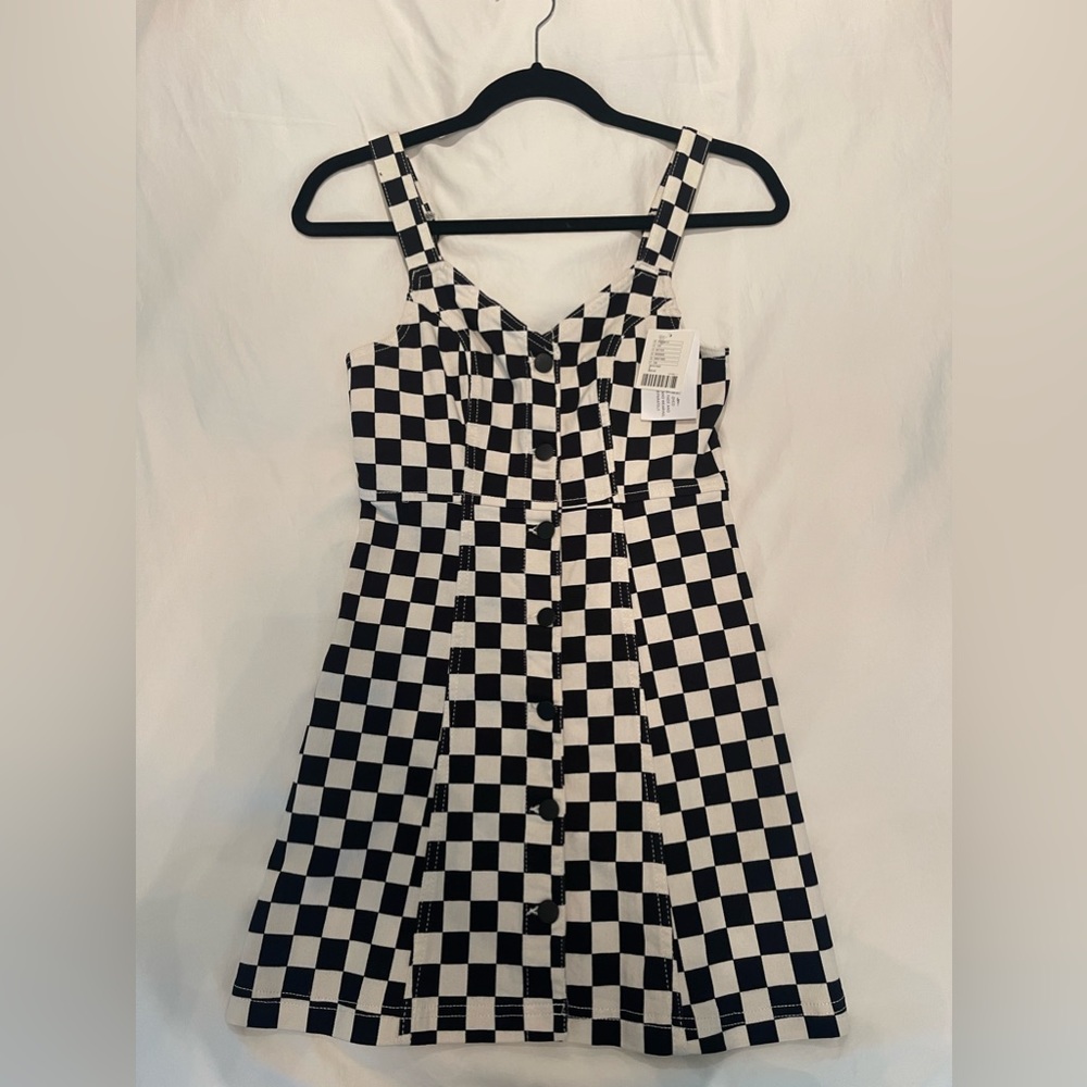 Urban Outfitters BDG Checkered Denim Mini Dress S NWT